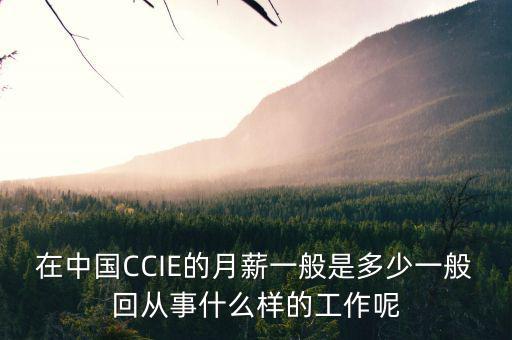 中航三鑫工資什么樣，在中國CCIE的月薪一般是多少一般回從事什么樣的工作呢