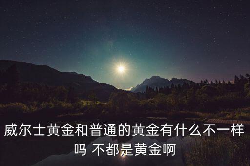 威爾士黃金為什么貴，為什么金子值錢呢