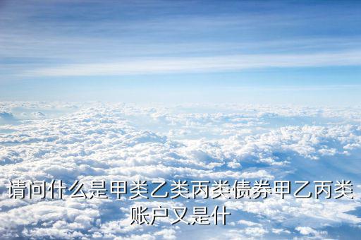 什么是乙類結(jié)算賬戶，什么是結(jié)算賬戶結(jié)算賬戶可分為哪幾類