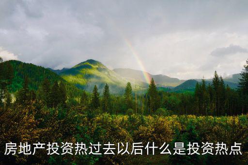 房地產(chǎn)熱之后是什么，房地產(chǎn)投資熱過去以后什么是投資熱點