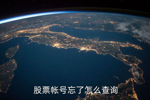  股票帳號(hào)忘了怎么查詢(xún)