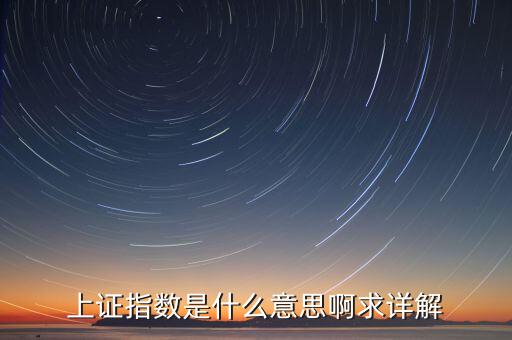 上證指數(shù)是什么意思，上證指數(shù)是什么意思求指教
