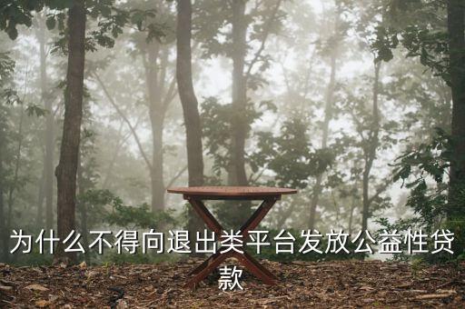 什么是退出類融資平臺(tái)，為什么不得向退出類平臺(tái)發(fā)放公益性貸款