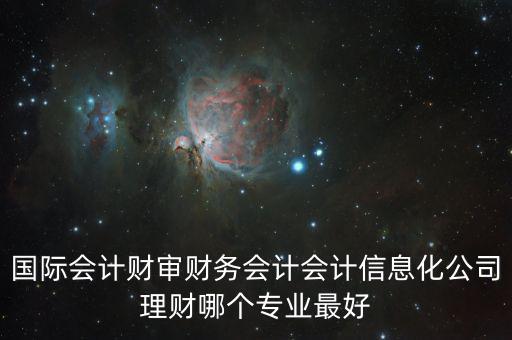 財審會是什么，國際會計財審財務(wù)會計會計信息化公司理財哪個專業(yè)最好