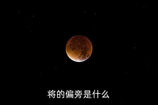 什么將什么，將的偏旁是什么