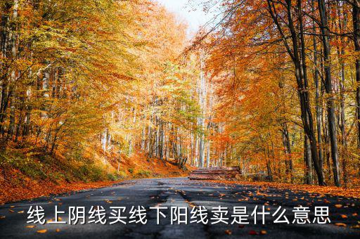 買陰賣陽是什么意思，線上陰線買線下陽線賣是什么意思