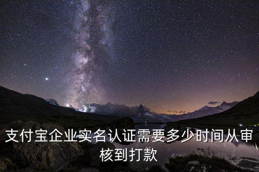 融業(yè)網(wǎng)什么時候立案，支付寶企業(yè)實名認證需要多少時間從審核到打款