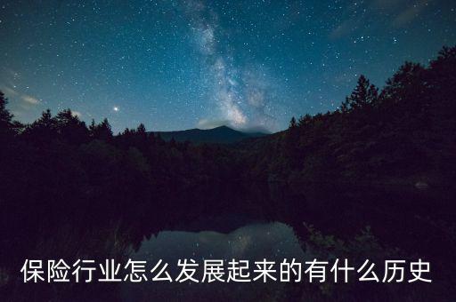 保險(xiǎn)首先是從什么發(fā)展而來的，保險(xiǎn)行業(yè)怎么發(fā)展起來的有什么歷史