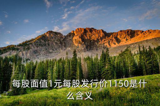 每股面值1元是什么，每股面值1元每股發(fā)行價(jià)1150是什么含義