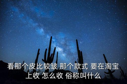 看那個(gè)皮比較皺 那個(gè)款式 要在淘寶上收 怎么收 俗稱(chēng)叫什么
