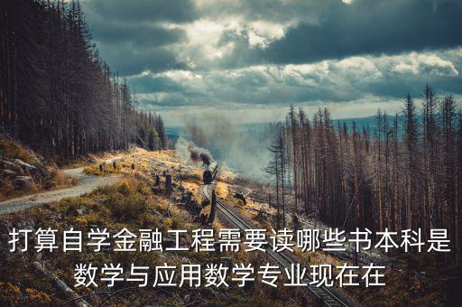 打算自學(xué)金融工程需要讀哪些書(shū)本科是數(shù)學(xué)與應(yīng)用數(shù)學(xué)專(zhuān)業(yè)現(xiàn)在在