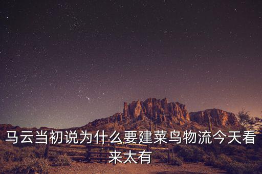 馬云為什么要做物流，馬云為何不搞物流