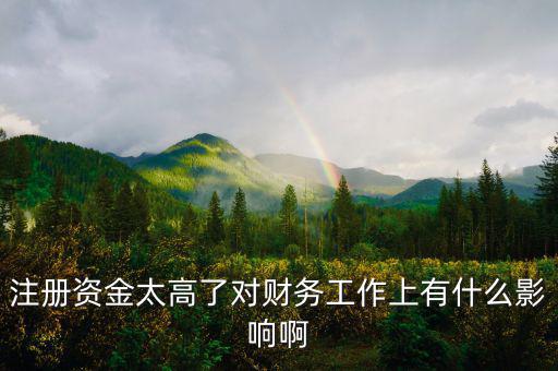注冊資金高有什么風險，注冊資金太高了對財務工作上有什么影響啊