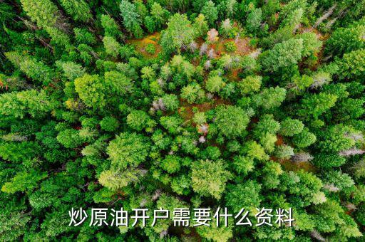 炒原油開戶需要什么，原油開戶需要哪些資料