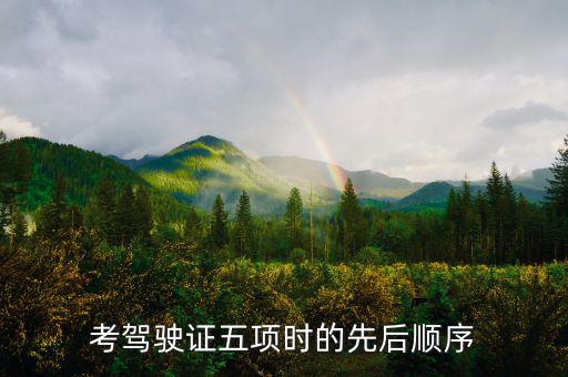 學(xué)駕駛五項(xiàng)進(jìn)度什么安排的，考駕駛證五項(xiàng)時的先后順序