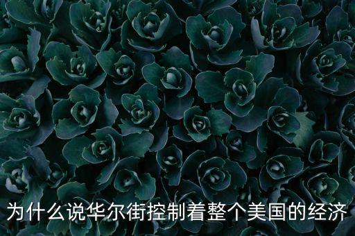 美國為什么離不開華爾街，為什么說華爾街控制著整個美國的經濟