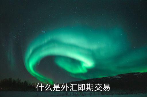 什么是即期交易，什么是外匯即期交易