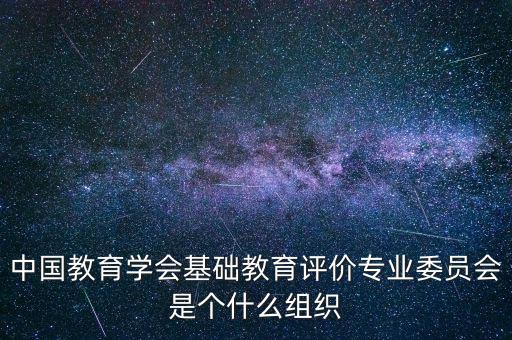 中國教育學(xué)會基礎(chǔ)教育評價(jià)專業(yè)委員會是個(gè)什么組織