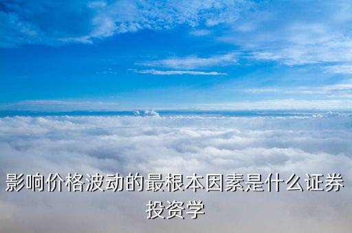 影響價(jià)格波動(dòng)的最根本因素是什么證券投資學(xué)