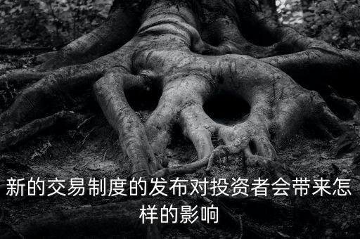 新的交易制度的發(fā)布對(duì)投資者會(huì)帶來怎樣的影響