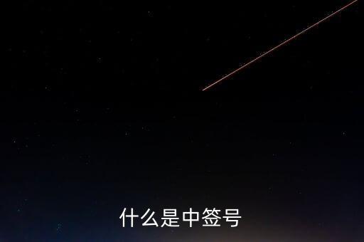 2016年什么是中簽號，中簽號是什么意思