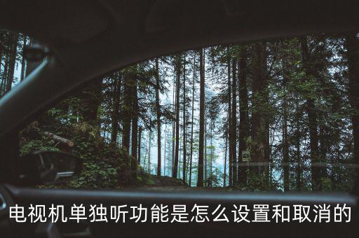 tcl電視單獨(dú)聽什么意思，電視機(jī)單獨(dú)聽功能是怎么設(shè)置和取消的