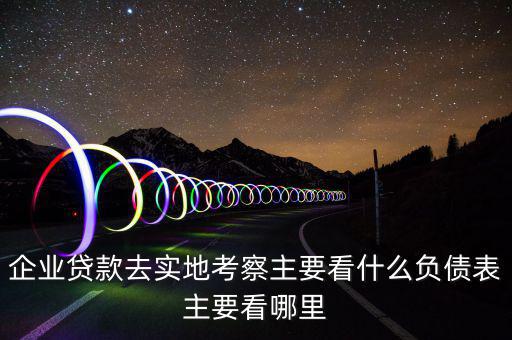 企業(yè)貸款去實地考察主要看什么負債表主要看哪里