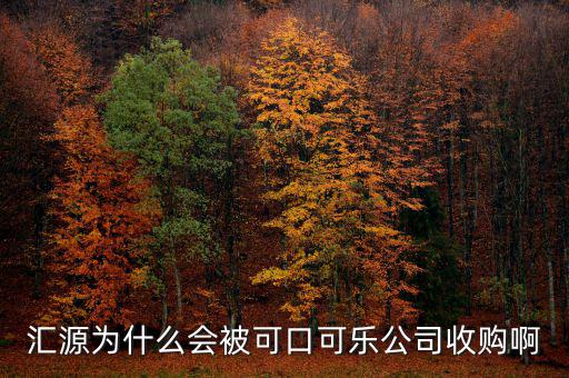 可口可樂公司為什么要收購匯源，為什么匯源會(huì)給可口可樂收購