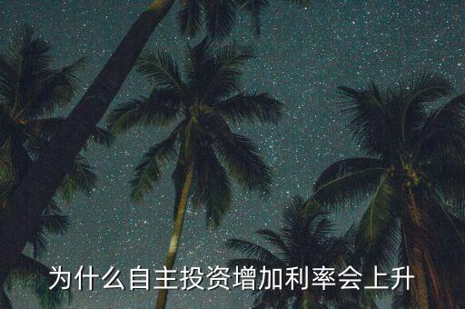 投資為什么會使利率增高，為什么自主投資增加利率會上升