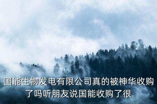 國(guó)能生物發(fā)電有限公司真的被神華收購(gòu)了嗎聽朋友說國(guó)能收購(gòu)了很