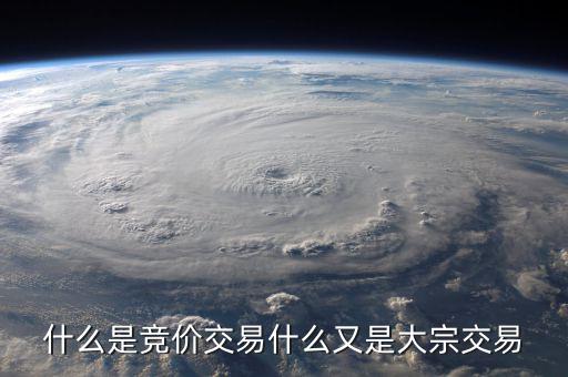 什么是競價(jià)交易，什么是競價(jià)交易什么又是大宗交易