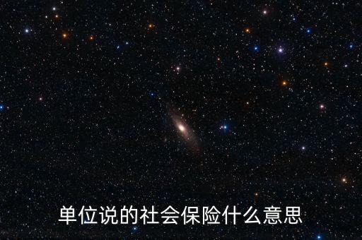單位社保是什么，單位說(shuō)的社會(huì)保險(xiǎn)什么意思