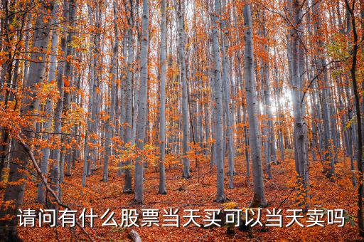 什么股票可以當(dāng)天賣出，請問有什么股票當(dāng)天買可以當(dāng)天賣嗎