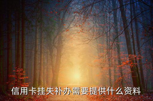 信用卡掛失需要什么，銀行信用卡掛失要帶哪些東西啊