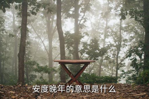 安度晚年是什么意思，安度晚年這個成語的意思是什么D