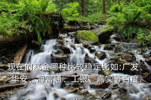 現(xiàn)在的基金哪種比較穩(wěn)定比如:廣發(fā)、 華安、海富通、工銀、嘉實等百度...