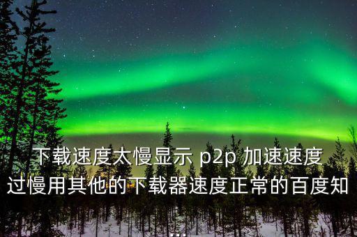 p2p怎么加速,學(xué)?；蛲瑢W(xué)用p2p終結(jié)者來(lái)網(wǎng)速應(yīng)該是這樣的