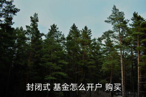 怎么購(gòu)買封閉式基金,封閉式-2/怎么開?