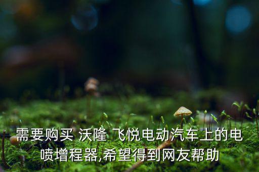 需要購(gòu)買(mǎi) 沃隆 飛悅電動(dòng)汽車(chē)上的電噴增程器,希望得到網(wǎng)友幫助