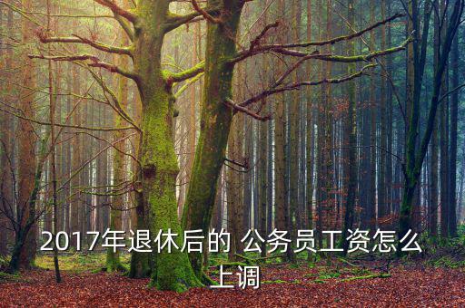 2017年退休后的 公務員工資怎么 上調