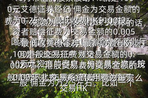  國(guó)泰 君安證券的平臺(tái) 傭金是怎么收的與艾德證券比哪個(gè) 傭金更低$ 國(guó)泰 君安證券在全國(guó)各地均有營(yíng)業(yè)廳，但是各地的開(kāi)戶 傭金是不同的，一般情況下北京 國(guó)泰 君安 傭金是萬(wàn)分之2.53，但是上海證券交易所規(guī)費(fèi)為千分之0.18，深圳證券交易所規(guī)費(fèi)為千分之0.2175具體的話，一般 傭金為萬(wàn)2.5左右，比如一個(gè)10萬(wàn)元資產(chǎn)的客戶，他交易一次，按最高的 傭金比例也不過(guò)250元，而10萬(wàn)市值的股票波動(dòng)1%就是1000元艾德證券經(jīng)紀(jì) 傭金為交易金額的0.25%，最低收費(fèi)HK$100投資者賠償征費(fèi)為交易金額的0.005%最低收費(fèi)HK$2，最高收費(fèi)HK$100港股交易征費(fèi)為交易金額的0.0027%，港股交易費(fèi)為交易金額的0.005%，交易系統(tǒng)使用費(fèi)為每宗交易HK
