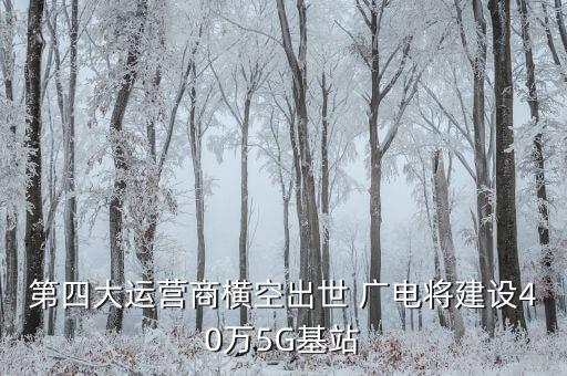 廣電45億怎么玩,中國(guó)廣電5g預(yù)測(cè)明年建成40萬個(gè)5g基站