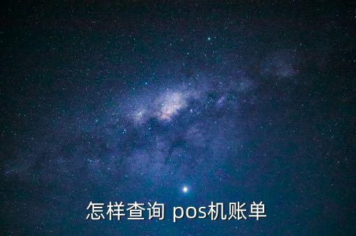 怎樣查詢(xún) pos機(jī)賬單