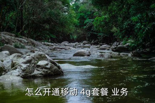 怎么開通移動 4g套餐 業(yè)務