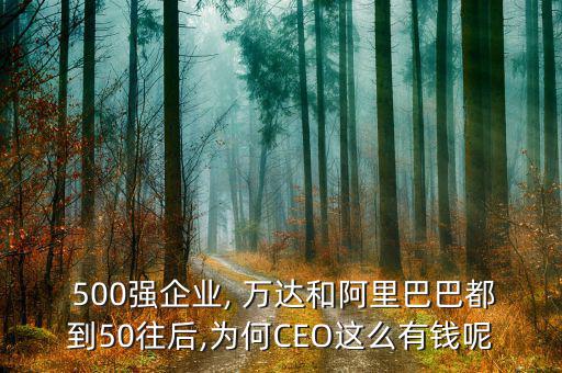  500強企業(yè), 萬達(dá)和阿里巴巴都到50往后,為何CEO這么有錢呢