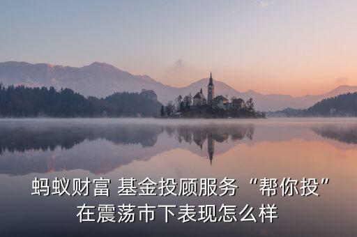  螞蟻財富 基金投顧服務(wù)“幫你投”在震蕩市下表現(xiàn)怎么樣