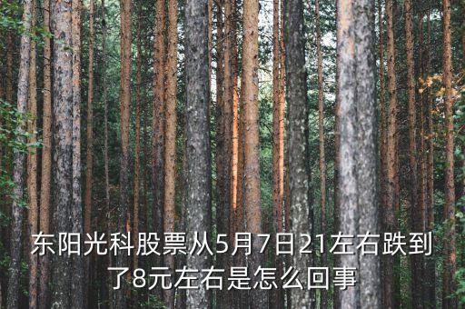 東陽光科為什么跌，東陽光科股票從5月7日21左右跌到了8元左右是怎么回事