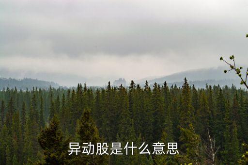 異動(dòng)股是什么意思