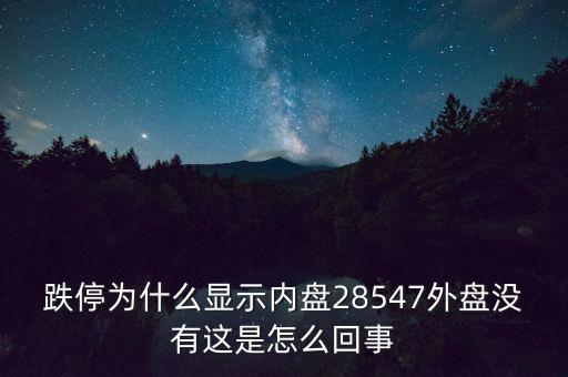 一字跌停內盤為什么不是零，股票內盤0是不是一天都是跌停