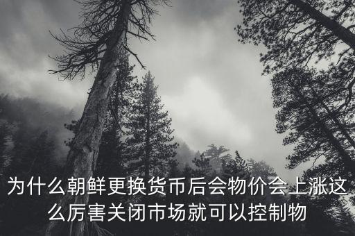 為什么朝鮮更換貨幣后會物價會上漲這么厲害關閉市場就可以控制物